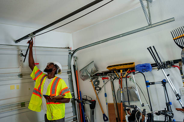 Professional Garage Door Panel Replacement technician working in Leland, NC